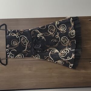 Jessica McClintock Strapless Frills Tulle Cocktail Dress-Size 4